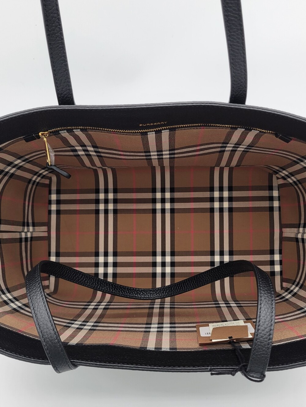 Burberry Medium Grainy Black Leather Tote Bag-NWT - Picture 11 of 11